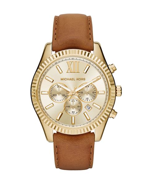 michael kors watches leather strap